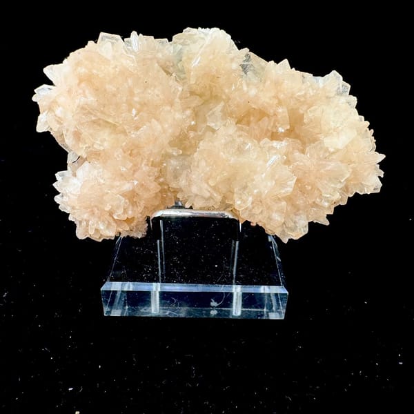 Pale Yellow Zeolite with Apophyllite India 9.0 cm — complete view