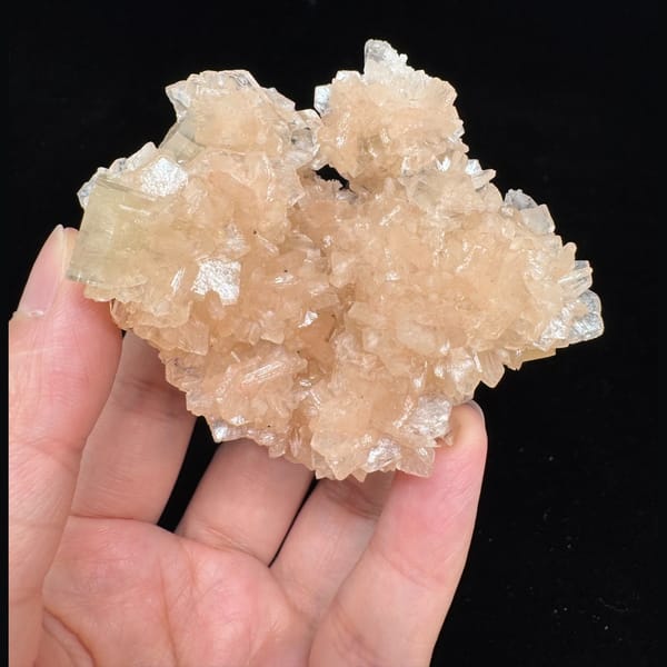 Cream Calcite Flower Cluster 7.0 cm — detail view
