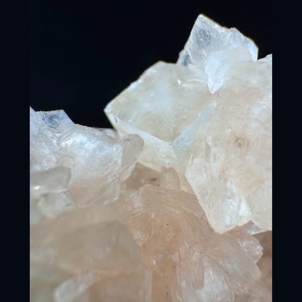 Cream Calcite Flower Cluster 7.0 cm — detail view