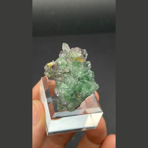 Fluorite with mica from Namibia — detail view