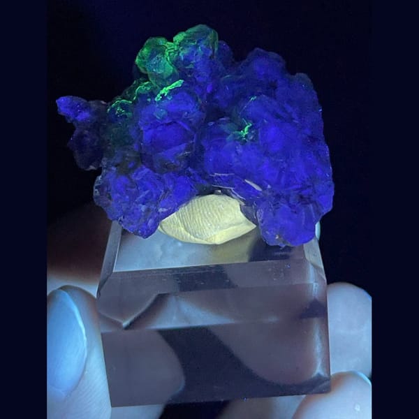 Fluorite with mica from Namibia — detail view