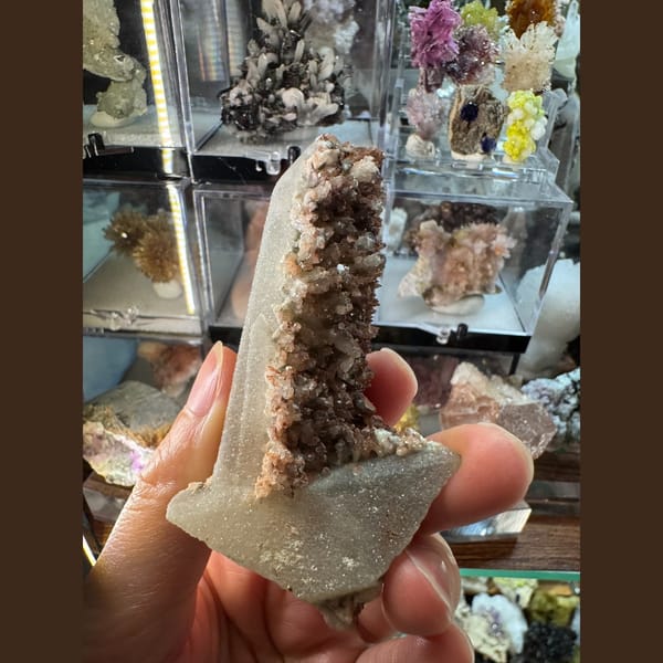 Quartz with Red Calcite Inner Mongolia 8.0 cm — alternate view