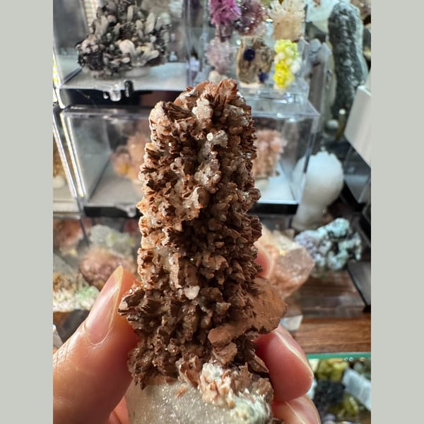 Quartz with Red Calcite Inner Mongolia 8.0 cm — detail view