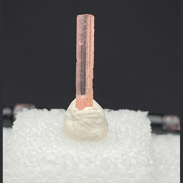 Tiny pink vayrynenite from Pakistan — complete view