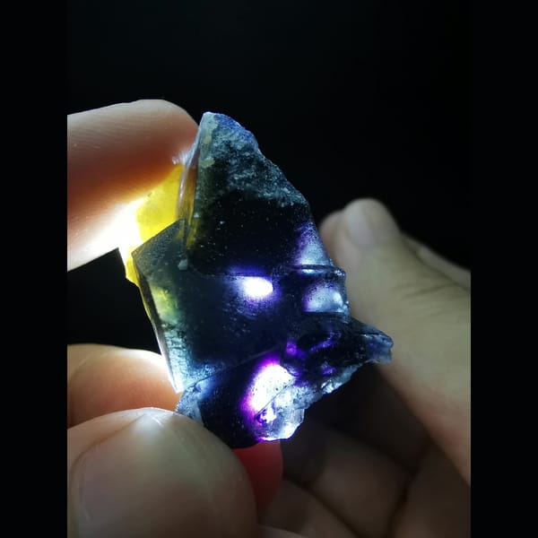 Purple fluorite with mica — alternate view