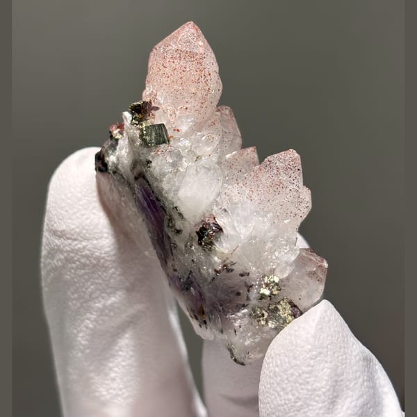 Red Quartz with Pyrite Jiangxi 3.7 cm — alternate view