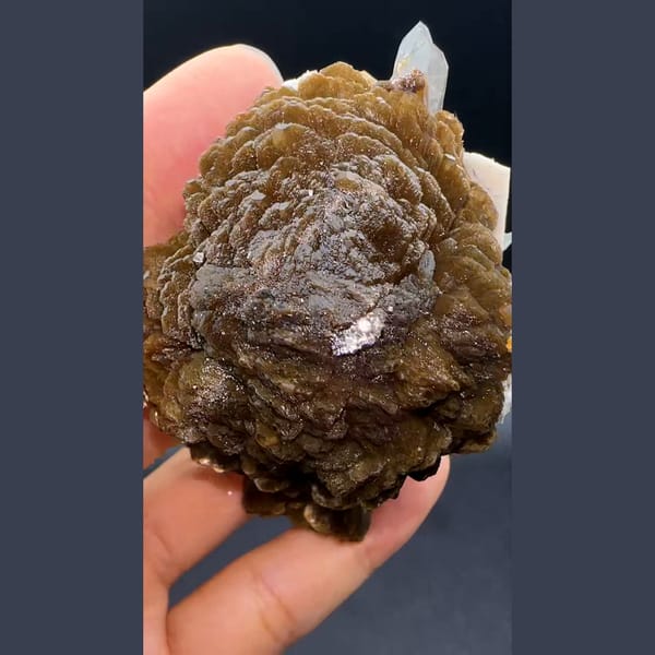 Pale pink stilbite from Yunxiao — alternate view