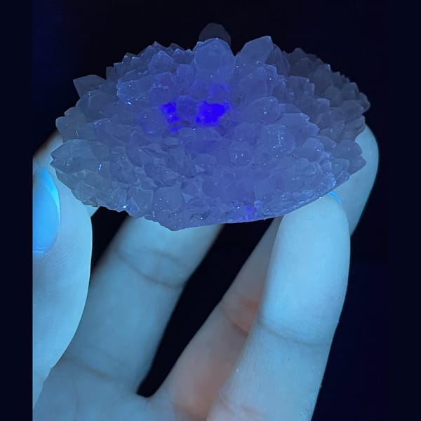 Octahedral fluorite with quartz from Fujian — complete view