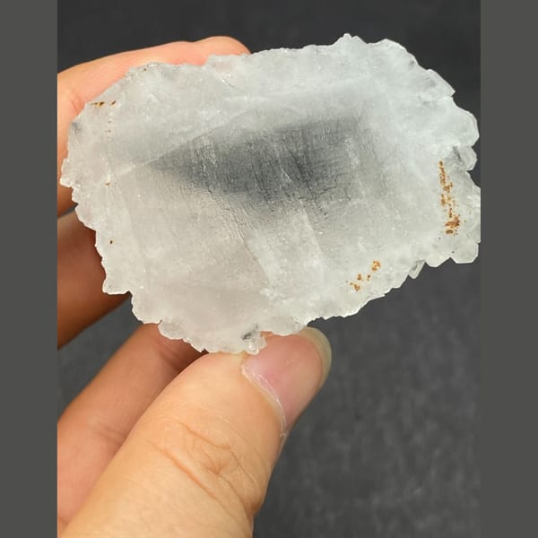 Octahedral fluorite with quartz from Fujian — detail view