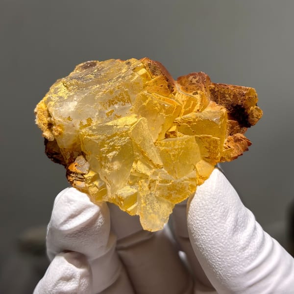 Fluorite with Yellow Skin Guizhou 5.9 cm — alternate view