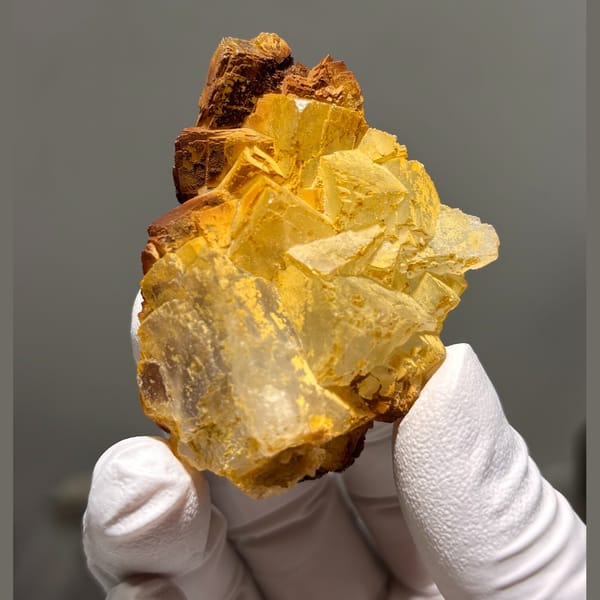 Fluorite with Yellow Skin Guizhou 5.9 cm — alternate view
