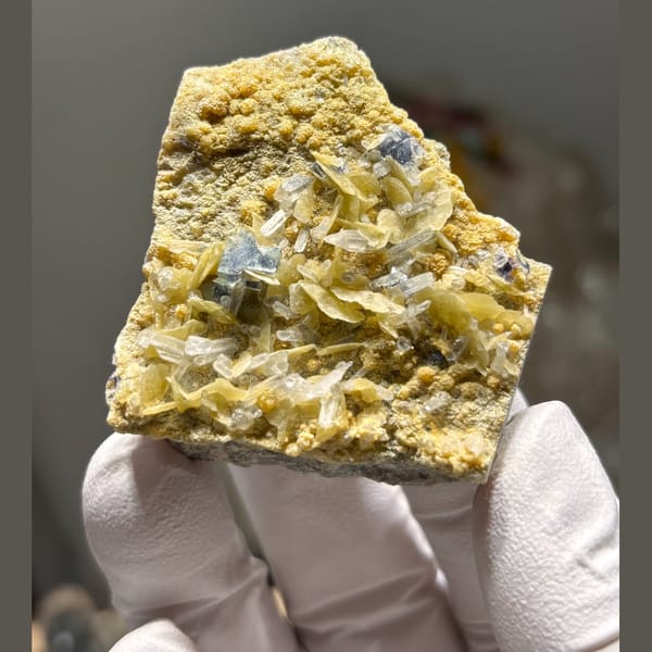 Fluorite with Quartz Inner Mongolia 4.3 cm — complete view