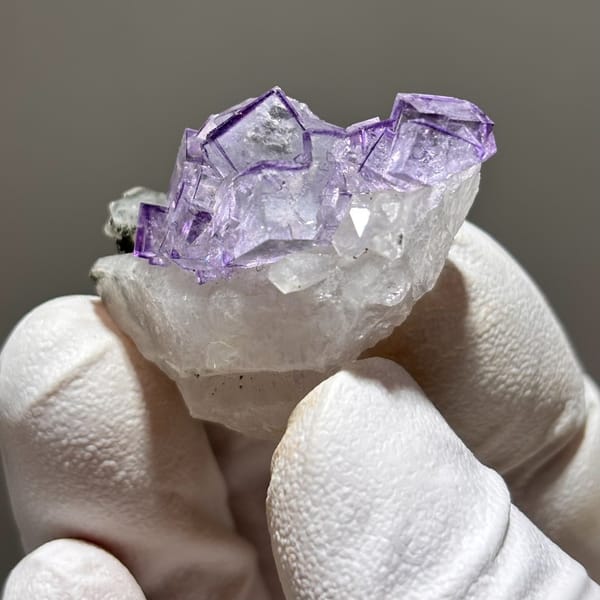 Fluorite with Quartz Yaogangxian 3.6 cm — complete view