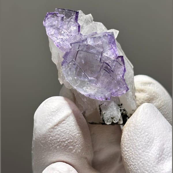 Fluorite with Quartz Yaogangxian 3.6 cm — alternate view