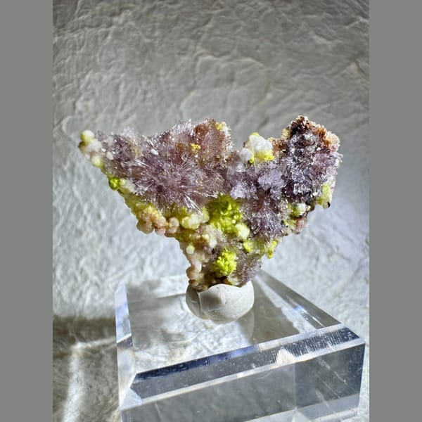 Creedite with Carlhintzeite, Purple and Yellow 3.5 cm — alternate view