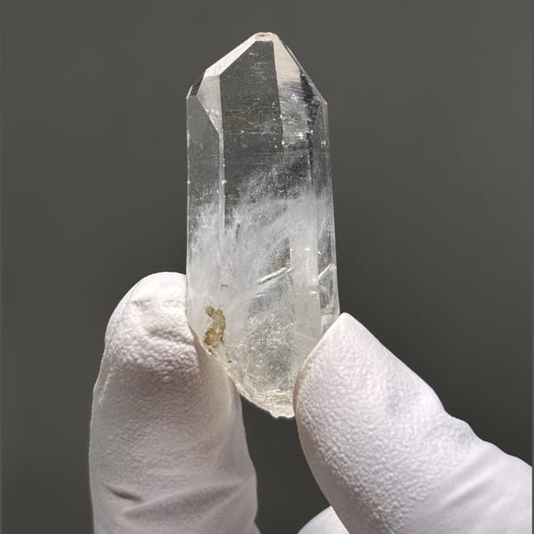 Quartz with Calcite Xuebaoding 4.6 cm — alternate view