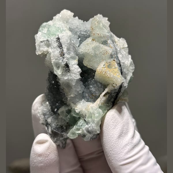 Sugar Fluorite with Quartz Fujian 7.4 cm — alternate view