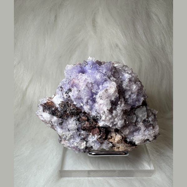 Purple Gypsum Cluster 7.2 cm — complete view