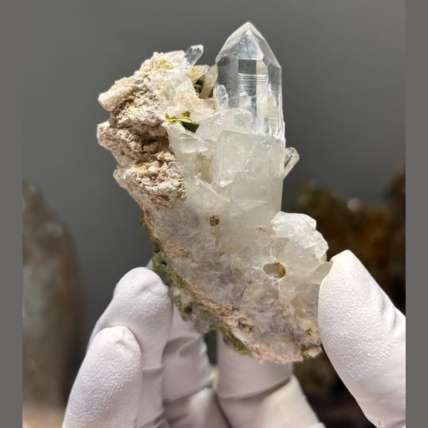 Quartz with Epidote Sichuan 7.8 cm — alternate view