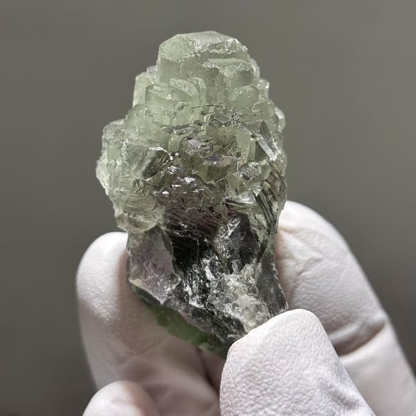 Stepped tricolor fluorite 5.0 cm — alternate view