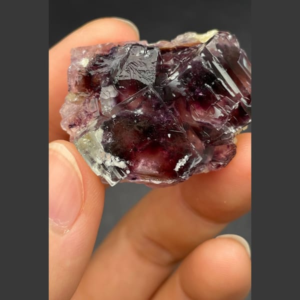 Smoky purple fluorite from Yindu — alternate view