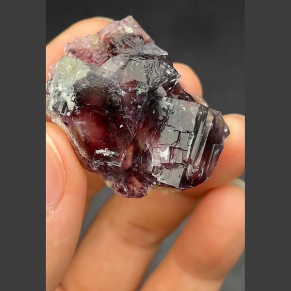 Smoky purple fluorite from Yindu — alternate view