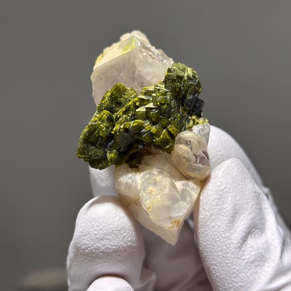 Quartz with Epidote B Sichuan 5.1 cm — alternate view