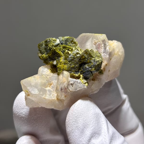 Quartz with Epidote B Sichuan 5.1 cm — alternate view