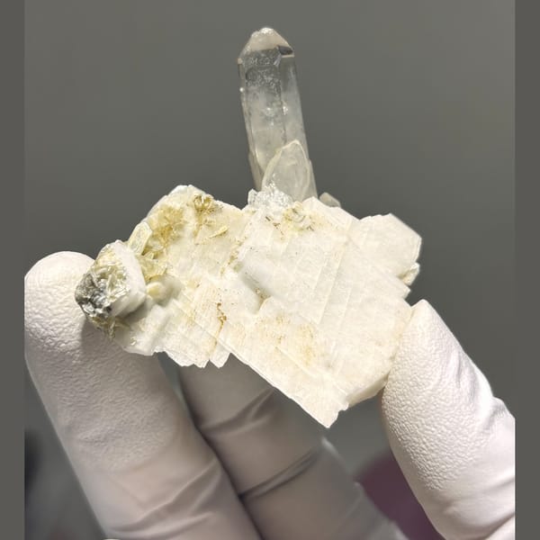Quartz with Feldspar Xuebaoding 5.0 cm — alternate view