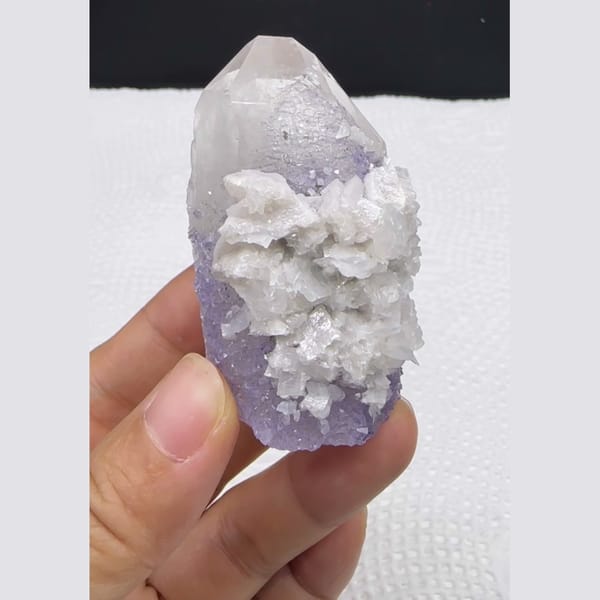 Quartz with Purple Fluorite and Dolomite Yaogangxian 5.9 cm — complete view