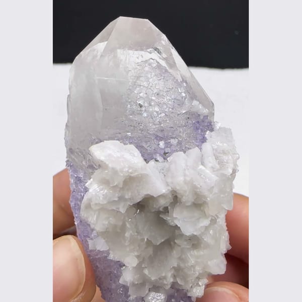 Quartz with Purple Fluorite and Dolomite Yaogangxian 5.9 cm — alternate view
