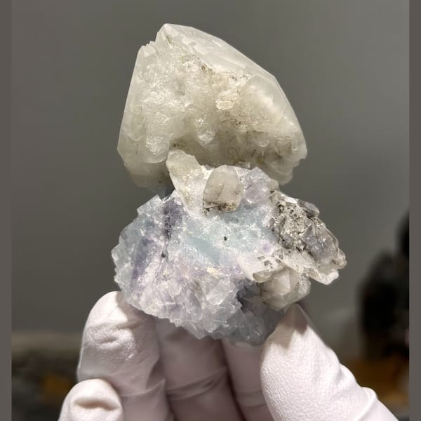 Quartz with Fluorite Guangxi 6.9 cm — complete view