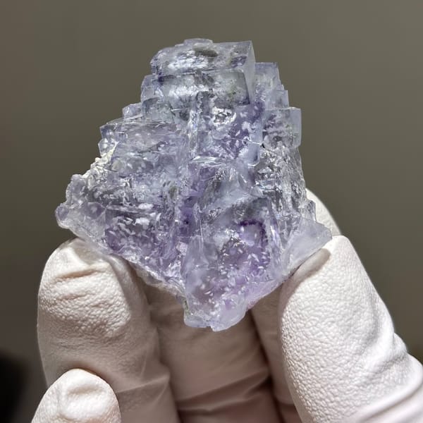 Fluorite with White Calcite Yaogangxian 4.5 cm — complete view