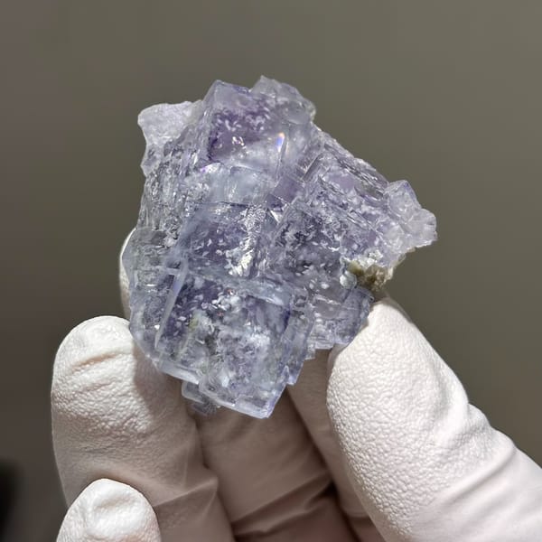 Fluorite with White Calcite Yaogangxian 4.5 cm — alternate view