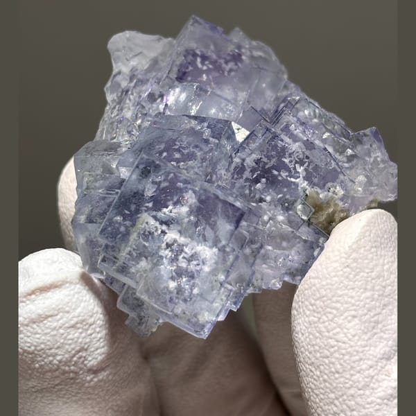 Fluorite with White Calcite Yaogangxian 4.5 cm — alternate view