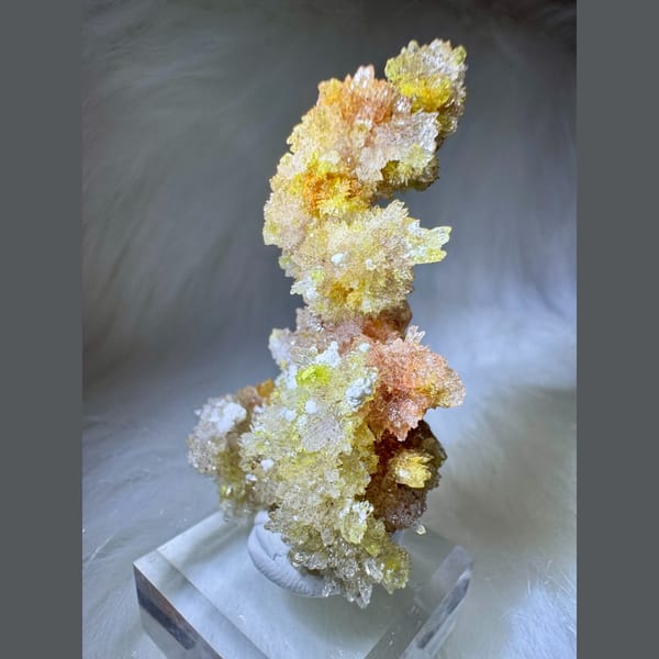 Yellow Creedite with Carlhintzeite 5.0 cm — detail view
