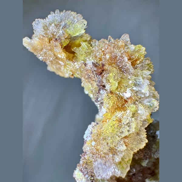 Yellow Creedite with Carlhintzeite 5.0 cm — detail view