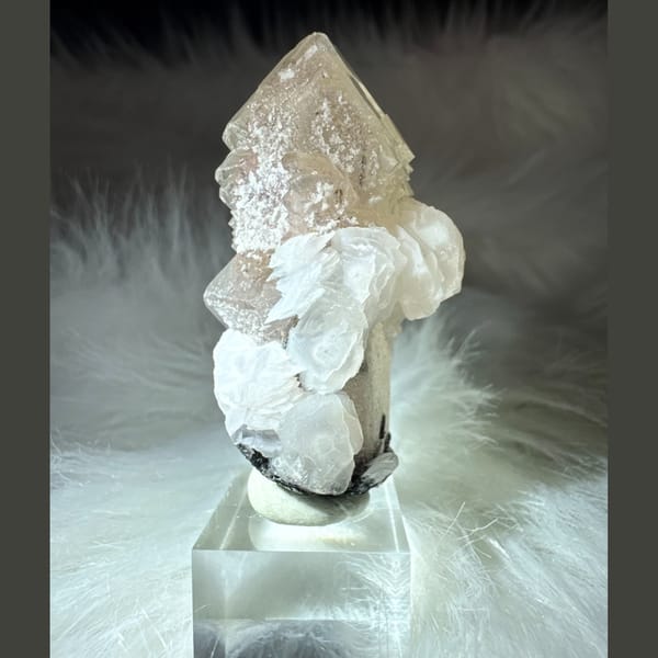 Quartz Scepter with Calcite Inner Mongolia 5.0 cm — alternate view