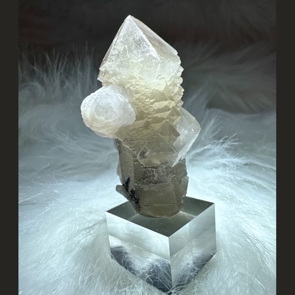 Quartz Scepter with Calcite Inner Mongolia 5.0 cm — alternate view
