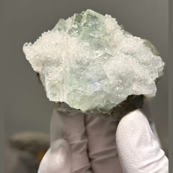 Fluorite with Quartz Zhejiang 7.4 cm — complete view