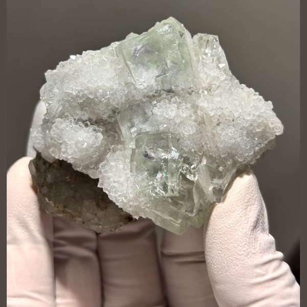 Fluorite with Quartz Zhejiang 7.4 cm — alternate view