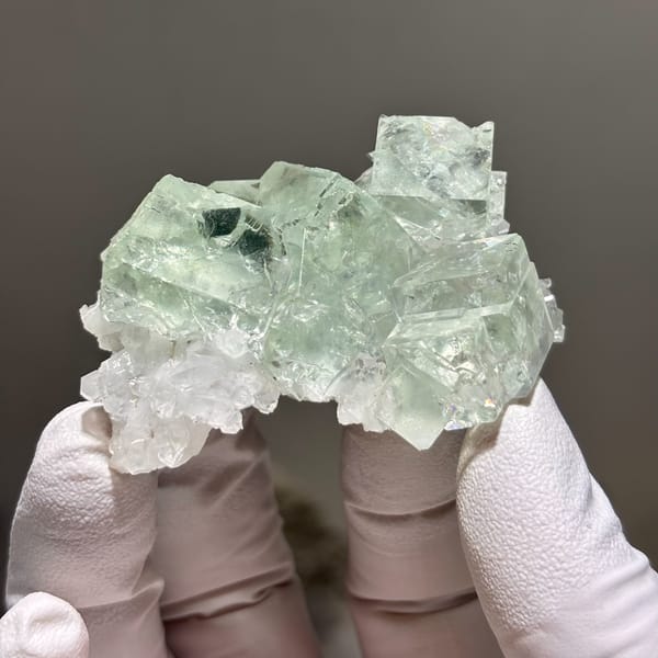 Green Fluorite with Quartz Zhejiang 5.7 cm — complete view