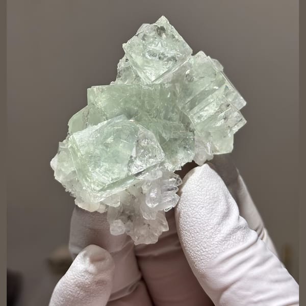 Green Fluorite with Quartz Zhejiang 5.7 cm — alternate view