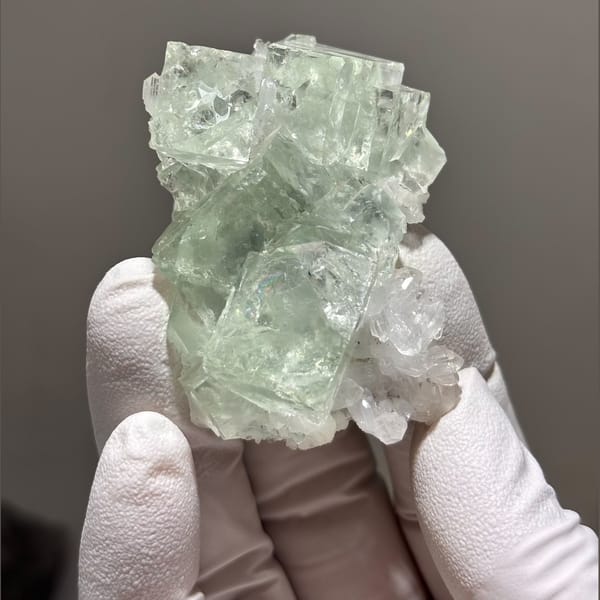 Green Fluorite with Quartz Zhejiang 5.7 cm — alternate view