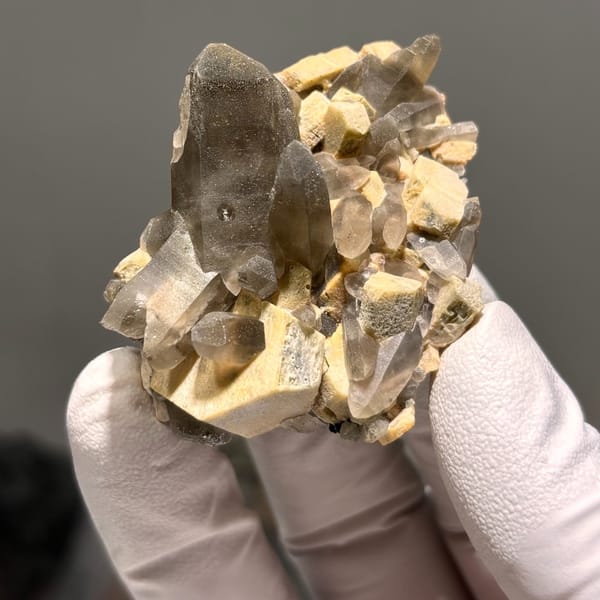 Smoky Quartz with Feldspar Fujian 5.1 cm — alternate view