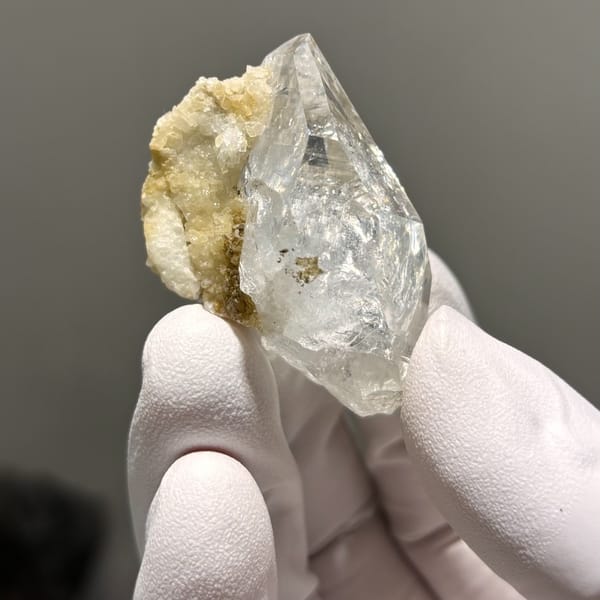Quartz with Mica and Calcite Xuebaoding 4.3 cm — alternate view