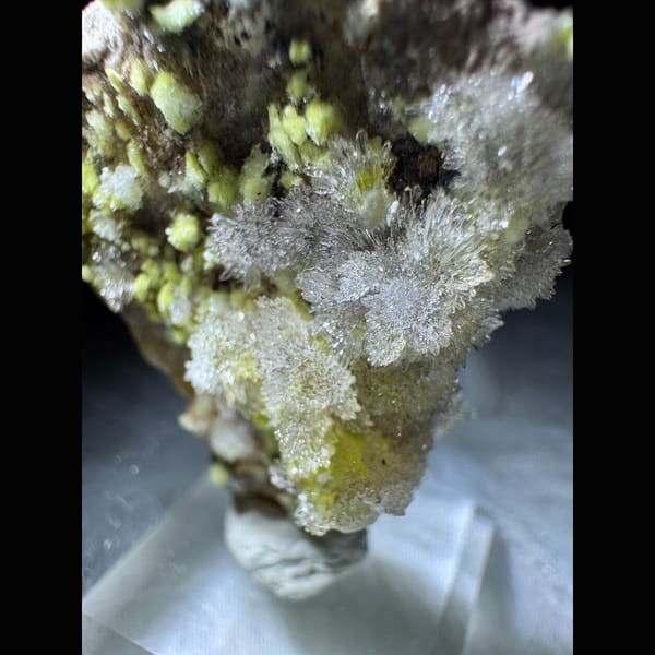 Carlhintzeite with White Creedite 4.3 cm — detail view