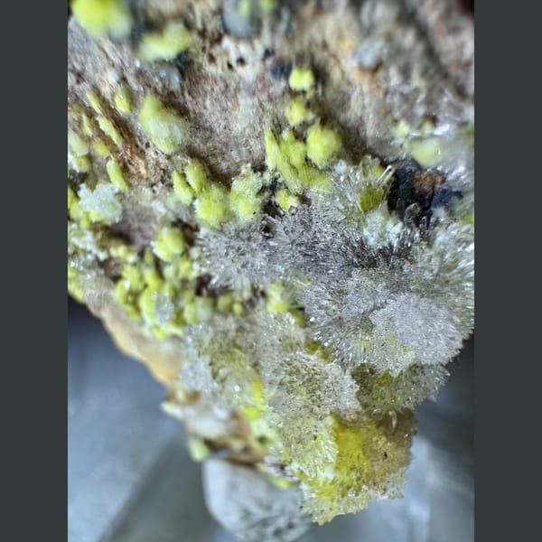 Carlhintzeite with White Creedite 4.3 cm — detail view