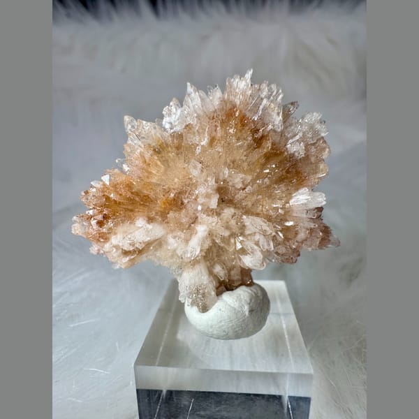 Pink Creedite Flower Cluster 3.5 cm — alternate view