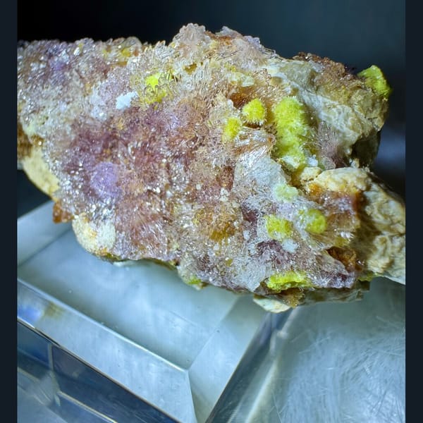 Creedite and Carlhintzeite Plate 6.5 cm — alternate view